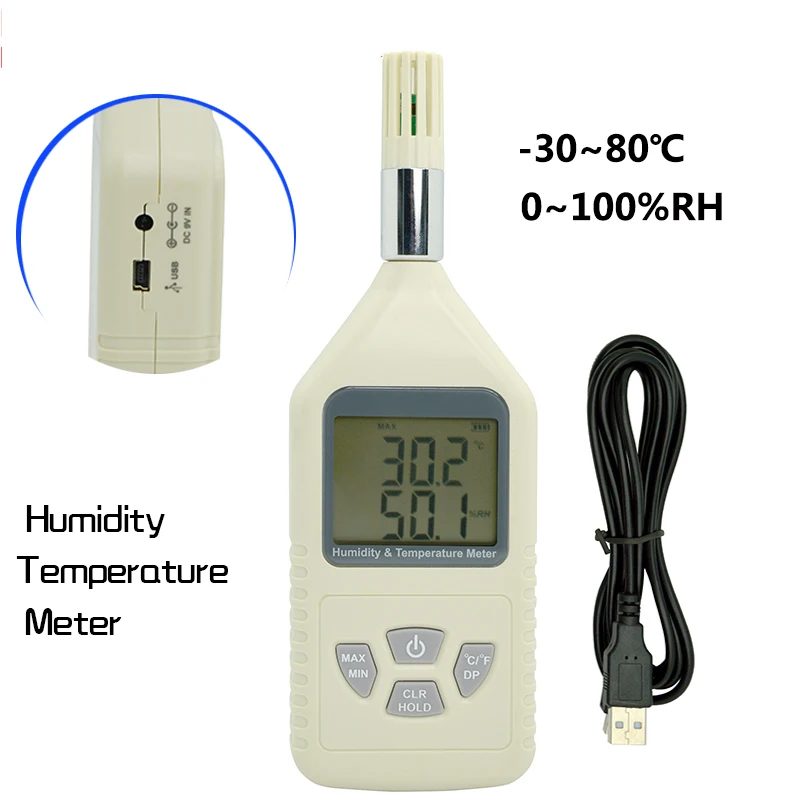 

Portable industrial thermometer indoor and outdoor home humidity measurement devices temperature digital thermometer
