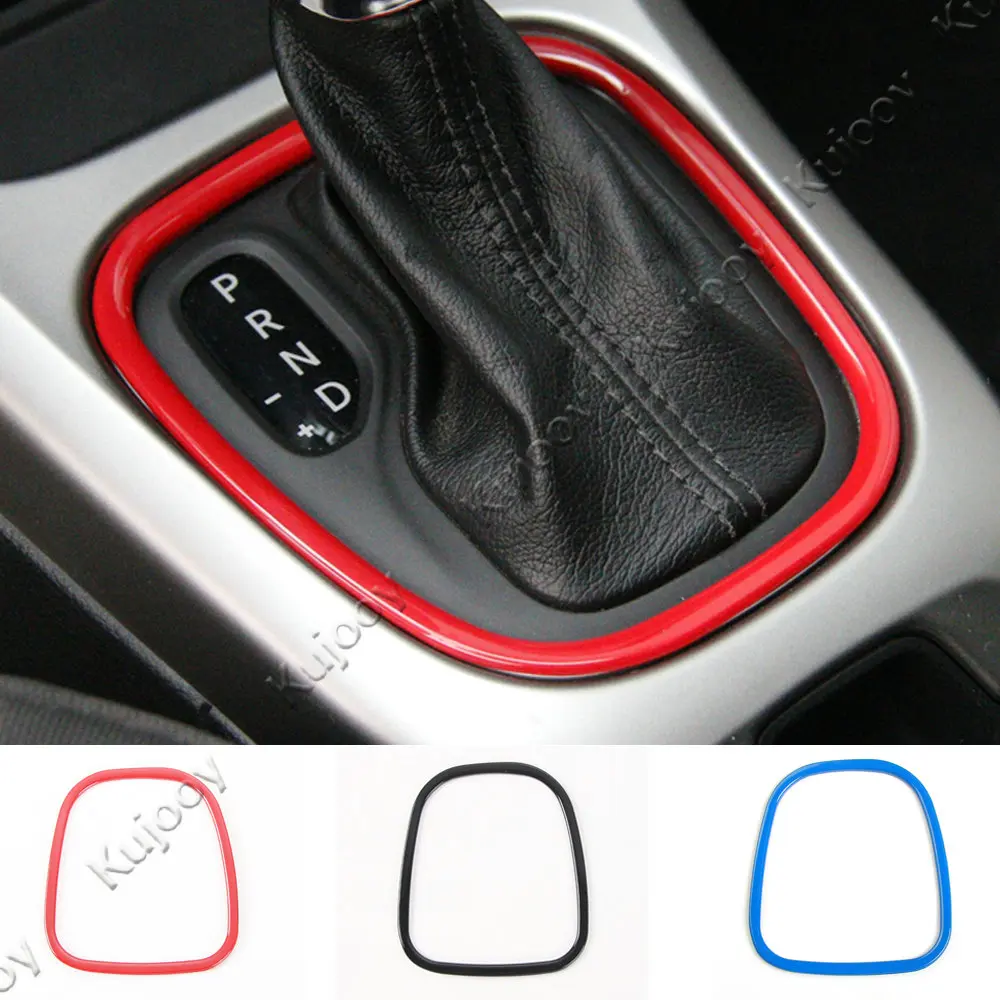 Красный/черный/синий для Jeep Компасы 2017 + 1 шт. ABS интерьер автомобиля Рычаги передач для автомобиля ободок Панель Рамки крышка отделка