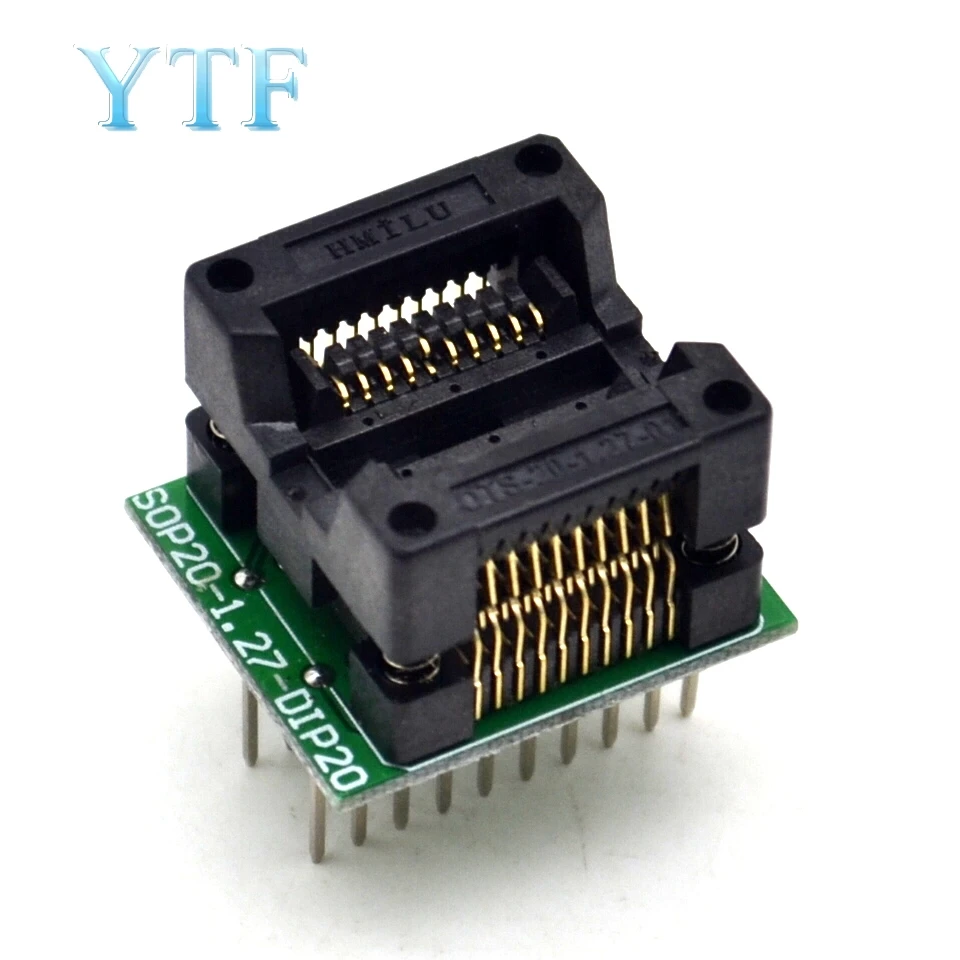 

SOP20 + 5 1.27 wide body SOP8 adapter socket to DIP20 Top Quality Chip programmer