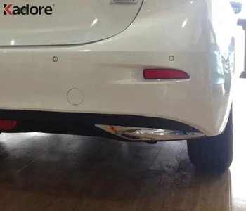 

For Mazda 3 M3 Axela 2014 2015 2016 2017 2018 Chrome Tail Bumper Protector Strip Trim Rear Bottom Bumper Sticker Car Accessories