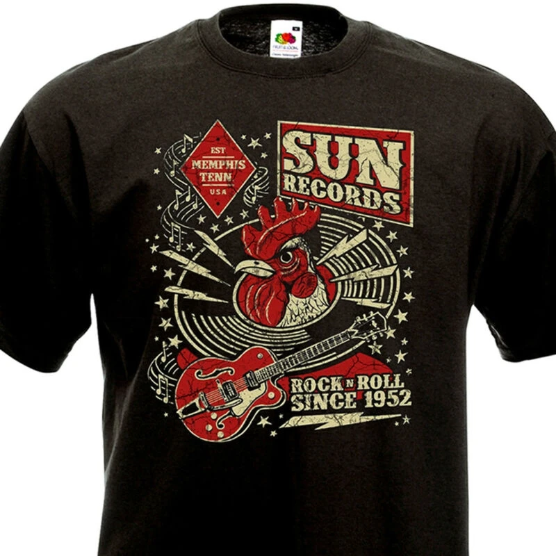 Футболка SUN Records Memphis Tenn. США-рок-н-ролл с 1952 года | Мужская одежда