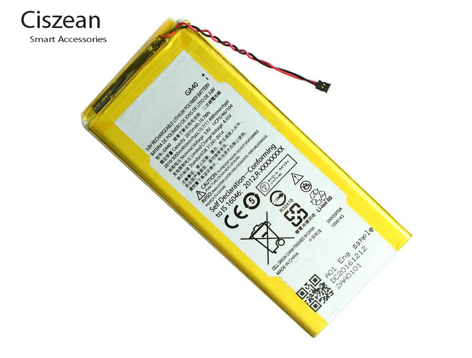 

1x 3000mAh GA40 Replacement Li-Polymer Battery For Motorola Moto G4 Plus XT1625 XT1622 XT1644 XT1643 GA40 GA 40 Battereis