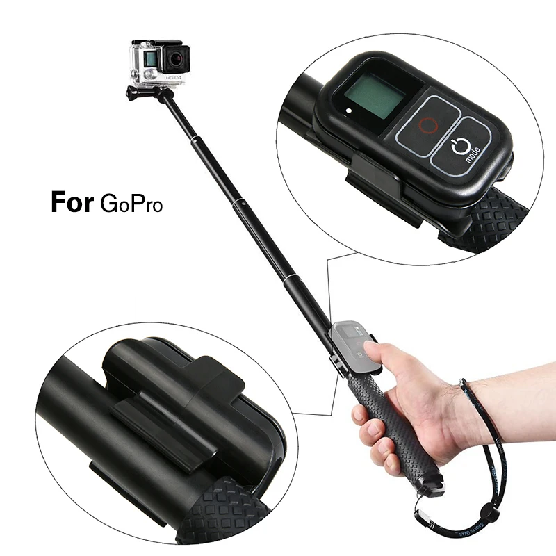 TUYU алюминиевый выдвижной ручной монопод для селфи Gopro gopro Go Pro Hero 5 3 4 SJCAM sj4000 SJ5000 Xiaomi