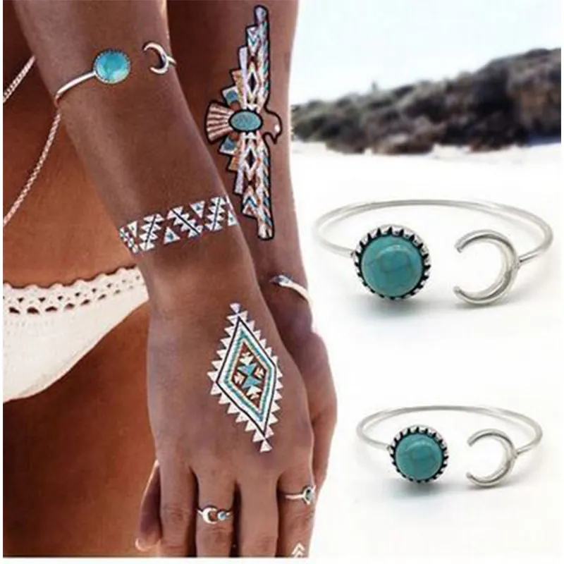 BK Vintage Light Green Bracelets &amp Bangles For Women Adjustable Arm Cuff Bracelet Jewelry Gift Beach Party | Украшения и