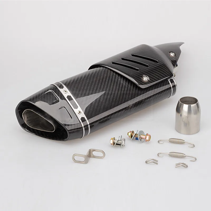 Universal de Escape de motocicleta y calor ShieldMoto olla Escape Silenciador para Yamaha Kawasaki Yamaha Benelli KTM deporte Slip-on