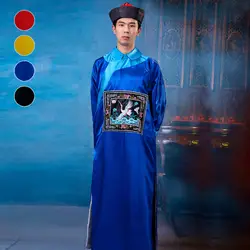 Хэллоуин вечерние мужчин партии труп костюм косплэй одежда династии Цин министров и евнухи халат платье Древняя китайская одежда