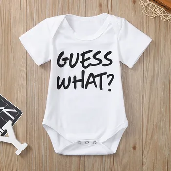 

Newborn Kids Baby Girls Boys Clothes Short Sleeve Letter Print Bodysuit Baby Zomer Kleding Meisje Newborn Bodysuits Unisex