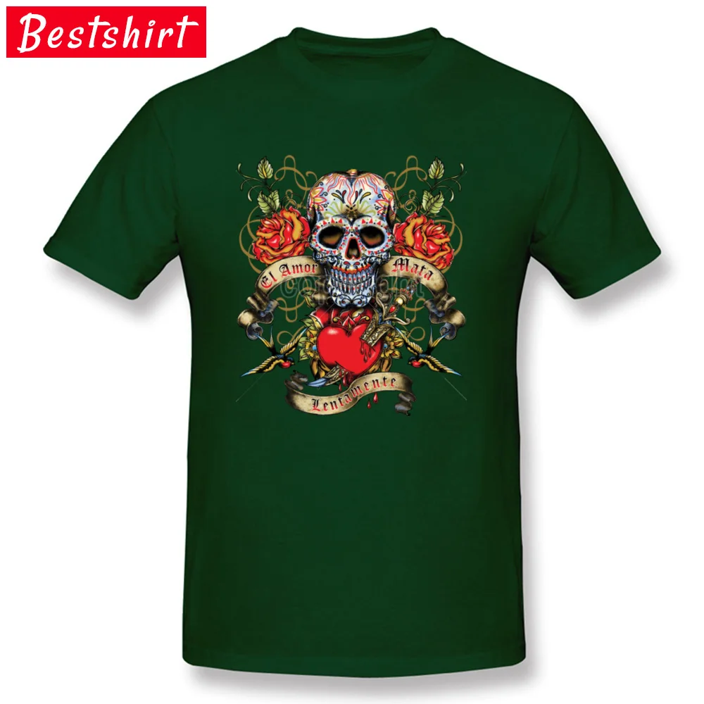 Tops Shirt Chritmas Skull Summer Fall 2018 Newest Comics Short Sleeve 100% Cotton Crewneck Men Top T-shirts Comics Tops Shirts Chritmas Skull  dark