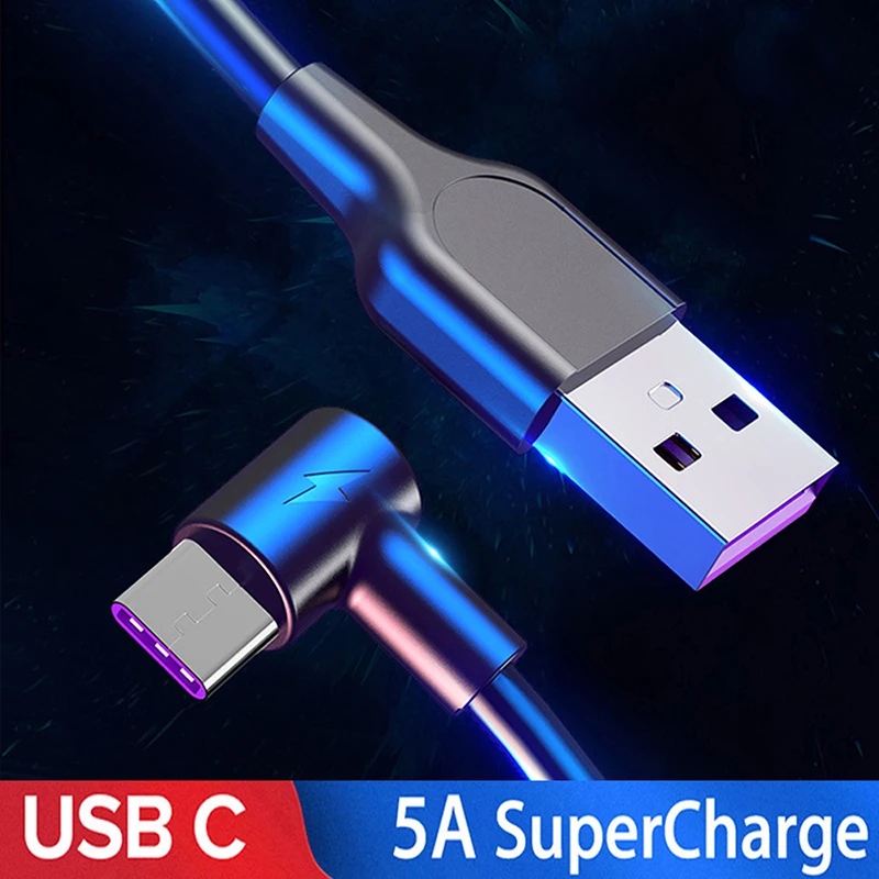 90 градусов 5А кабель супер зарядка Usb C зарядный шнур телефон зарядное устройство кабель Usb Tipe C для Xiaomi Redmi Note 7s 7 Pro K20 Pro Mi9 SE