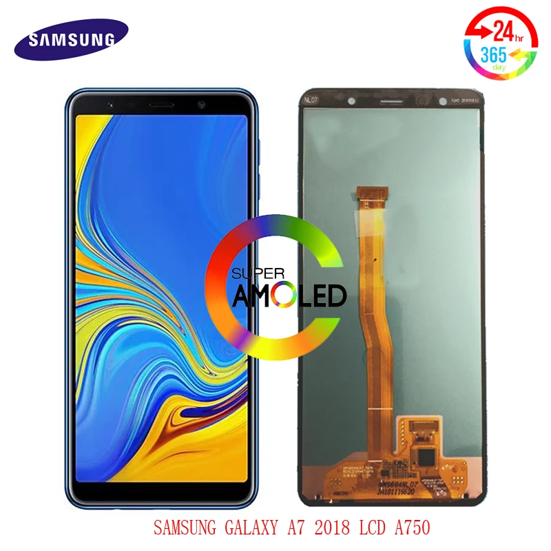 Оригинальный Для samsung A7 2018 A750 SM A750F Дисплей ЖК Экран Замена для A750FN Экран|Экраны