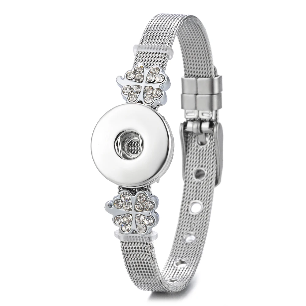 

Stainless Steel Ginger Snap Bracelets with 5 Styles Vocheng Snap Jewelry NN-620