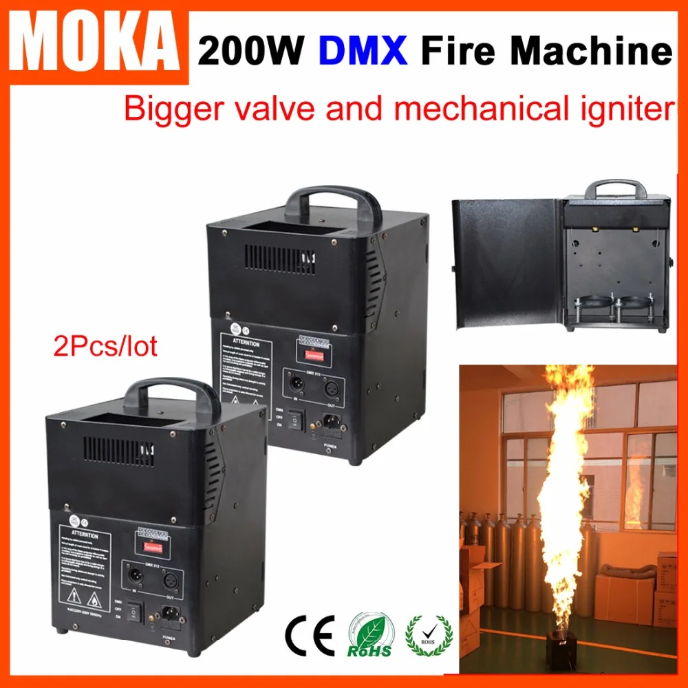 

2 PCS/lot AC110V/220V Fire Machine DMX 512 Flame Projectors Professional Stage Equipment DJ Party Show Stage Effect Fire Machine