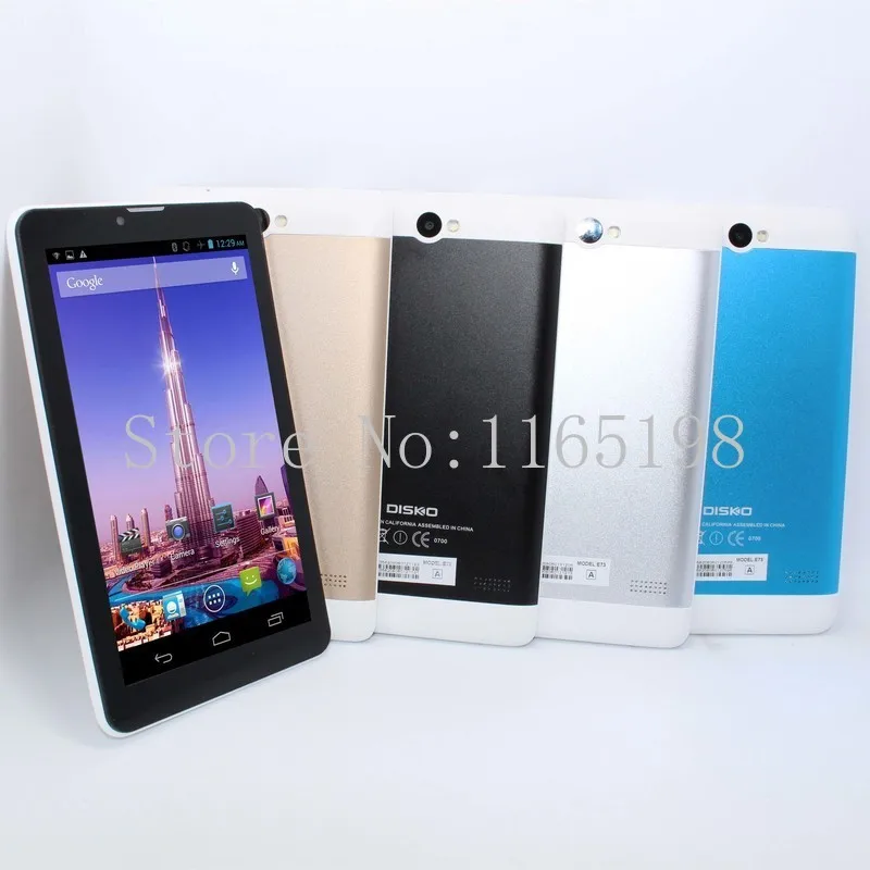 Phone call Tablet 7 inch Android 4.4 3G MTK6572 dual core Dual Camera / SIM FM GPS  Bluetooth 3G Phablet 512MB/4GBcheap tablet