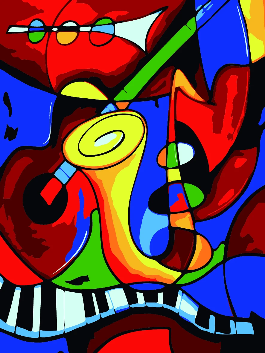 Compra instrumento musical pintura online al por mayor de