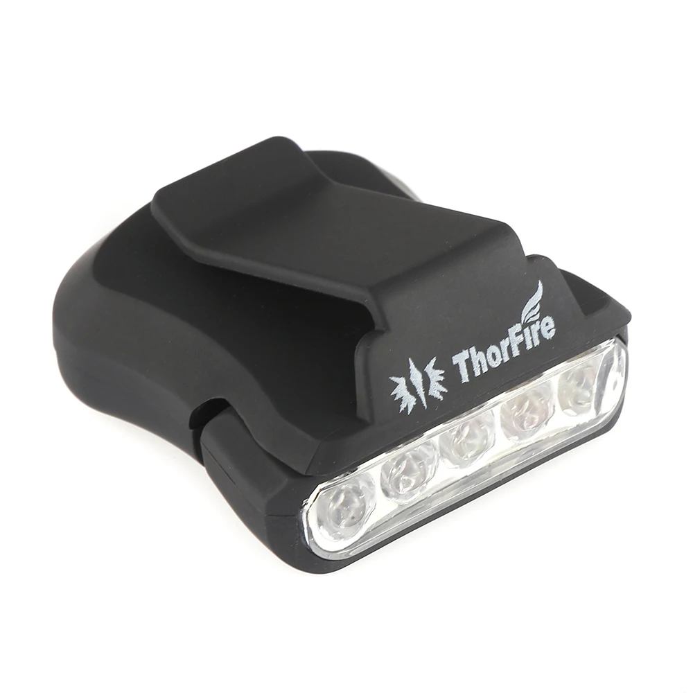 5 LED White Light Cap//Hat Clip-on Flashlight Bright New Lightweight Durable Caps