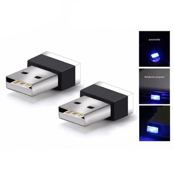 

Adeeing Car USB LED Atmosphere Night Lights Decorative Lamp Emergency Lighting Universal PC Portable Plug and Play