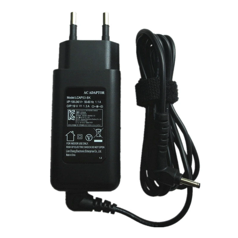 

19V 1.3A EU AC DC Adapter for LG ADS-40MSG-19 LCAP53-WK BK 3.0*1.1mm Power Supply Charger