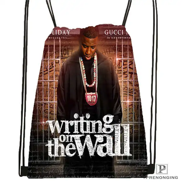 Custom Chris-Brown-Royalty походная сумка на шнурке Cute Daypack Kids Satchel(черная спинка) 31x40 cm#180611-03-122