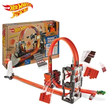 Спортивный костюм Hot Wheels, строительная блочная Автомобильная игрушка Hotwheels, модель трека DWW96, Многофункциональная игрушка для детей, подарок