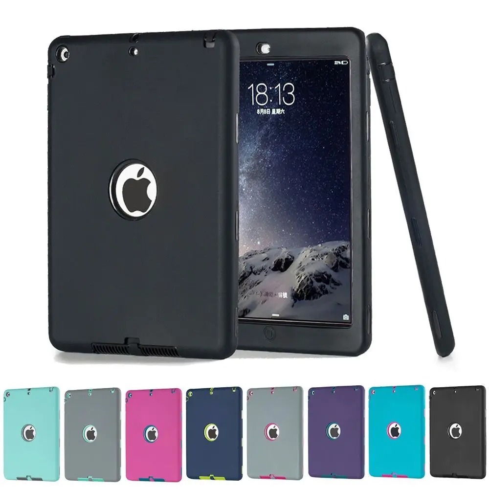 High quality 3in1 Heavy Armor Fashion Shockproof Silicone Cover Case For ipad 2 ipad 3 ipad 4 case A1460/1459/1458/1416/1430