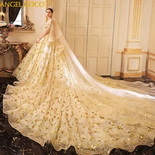 Роскошное блестящее Шампанское золотое Беременность Материнство свадебное платье невесты бальное свадебное платье с кристаллами robe de mariage Brautkleid
