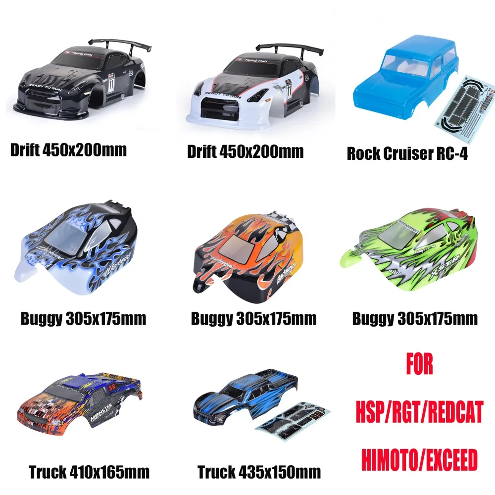 HSP Rc Car Body Shell Original Parts For 1/10 Scale 4WD On Road Drift