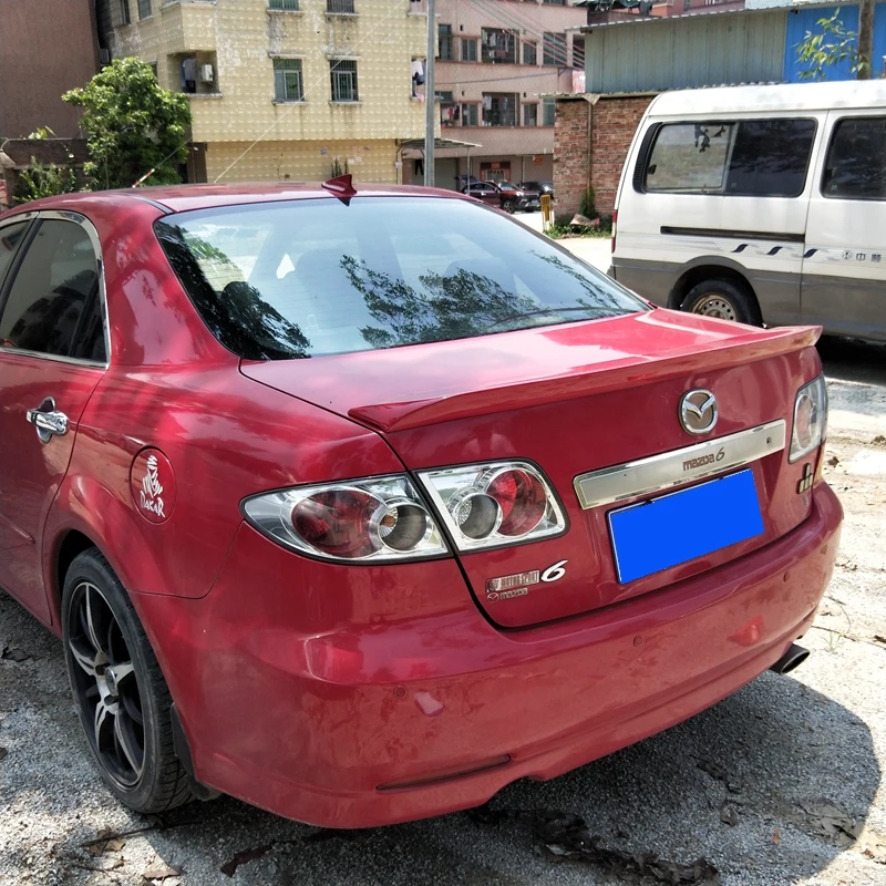 Для Mazda 6 спойлер 2003 до 2013 Mazda6 спортивный Спойлер ABS Материал заднее крыло
