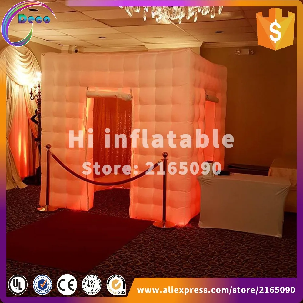 

Hot sale LED inflatable photo booth, inflatable cube tent