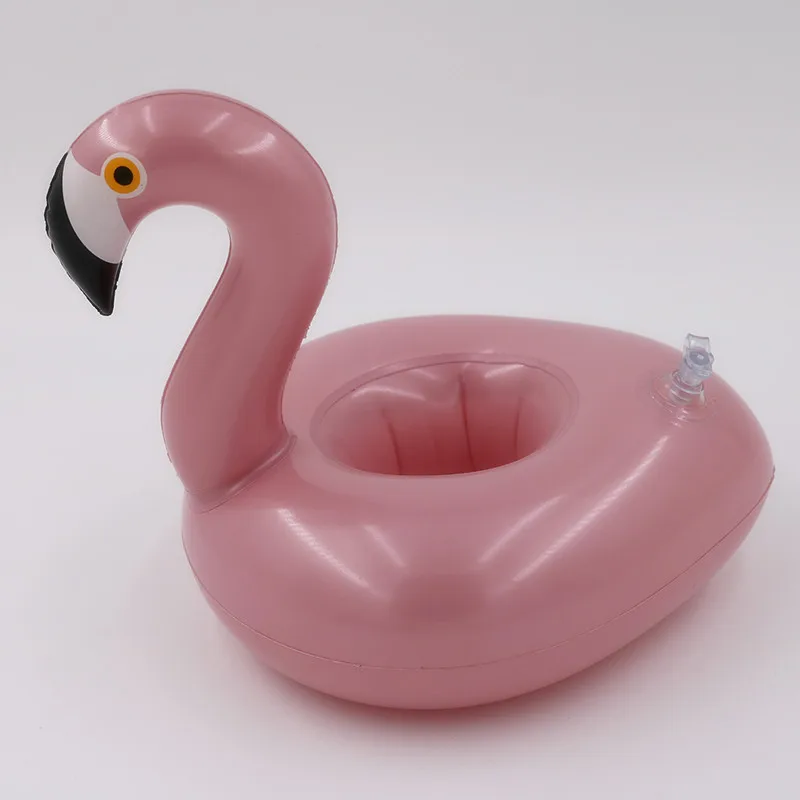 

12 Pieces / Pack ! Inflatable flamingo drink floats Inflatable Rose gold flamingo Cup Holder Pool Party Inflatable drink floats
