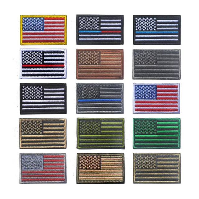american flag badge 3d