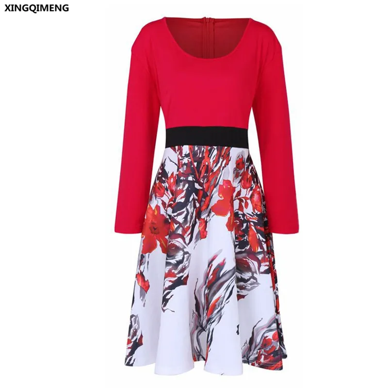 In Stock Floral Print Cocktail Dresses with Long Sleeve Elegant Short Cheap Simple Formal Dress Fashion Women Prom Gown | Свадьбы и