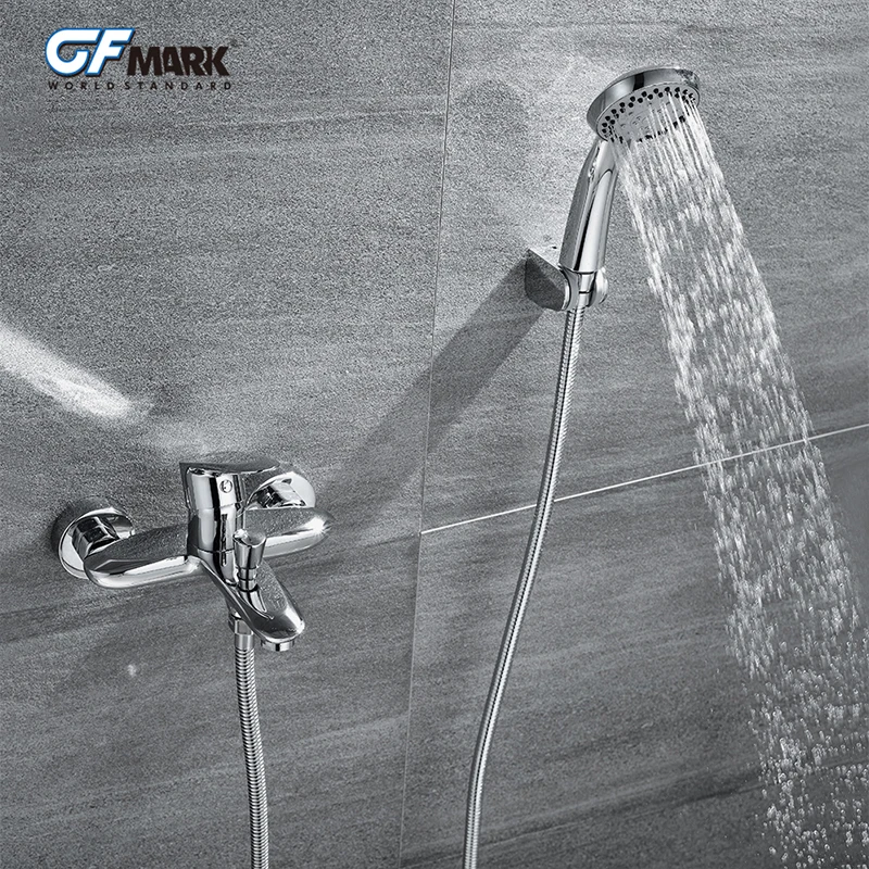 GFmark набор душевых смесителей настенный хромированный латунный Смеситель для
