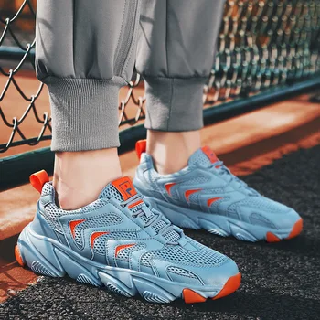 

Male Breathable Chunky Sneakers Casual Fashion Tenis Mesh Shoes Lace Up Joker Trainers Men Sneakers Zapatillas Deportiva