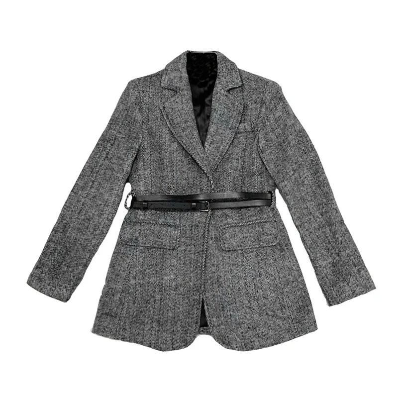 

WSYORE 2019 New Spring European Stripes Slim Suit Jacket Women's Commuter Fashion Blazer Coat NS987