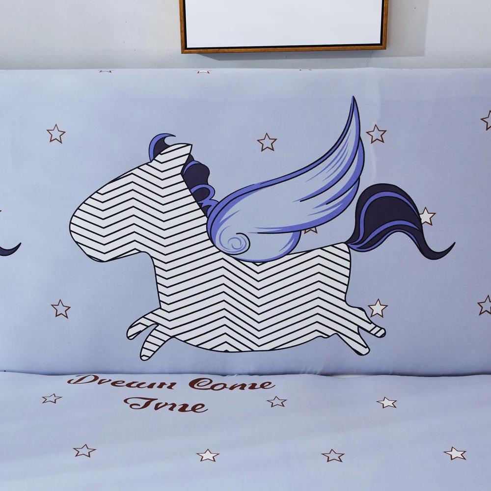 Papa & Mima Little Pegasus принт стрейч секционный без подлокотников чехлы для диванов