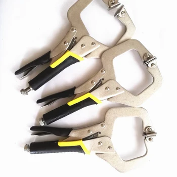 

11 inch Locking Pliers Welding Locking C Clamp Pliers Round Wood Tenon Locator Woodworking Clips Hand Tool 1Pcs