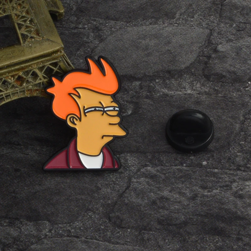 Philip J. Fry Pins ТВ-шоу Futurama Pins Броши жесткие эмалевые штифты значки Pinback броши для мужчин и женщин