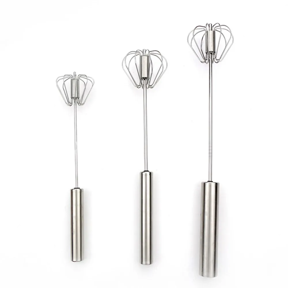 

Semi-automatic Egg Beater Mixer Self Turning Egg Cream Coffee Milk Stirring Whisk Manual Handheld Blender Kitchen Tools