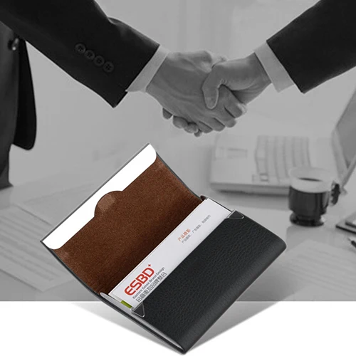 

Magic Faux Leather Credit Card Holder Business Name ID Card Clip Case Wallet Bag 9TB2