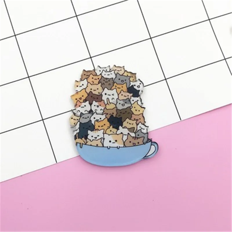 

FFFPIN Cartoon Brooch Giraffe Rabbit Cat Dog Pins Animal Badges Women Girl Japan Harajuku Jewelry Backpack Accessories Ornament