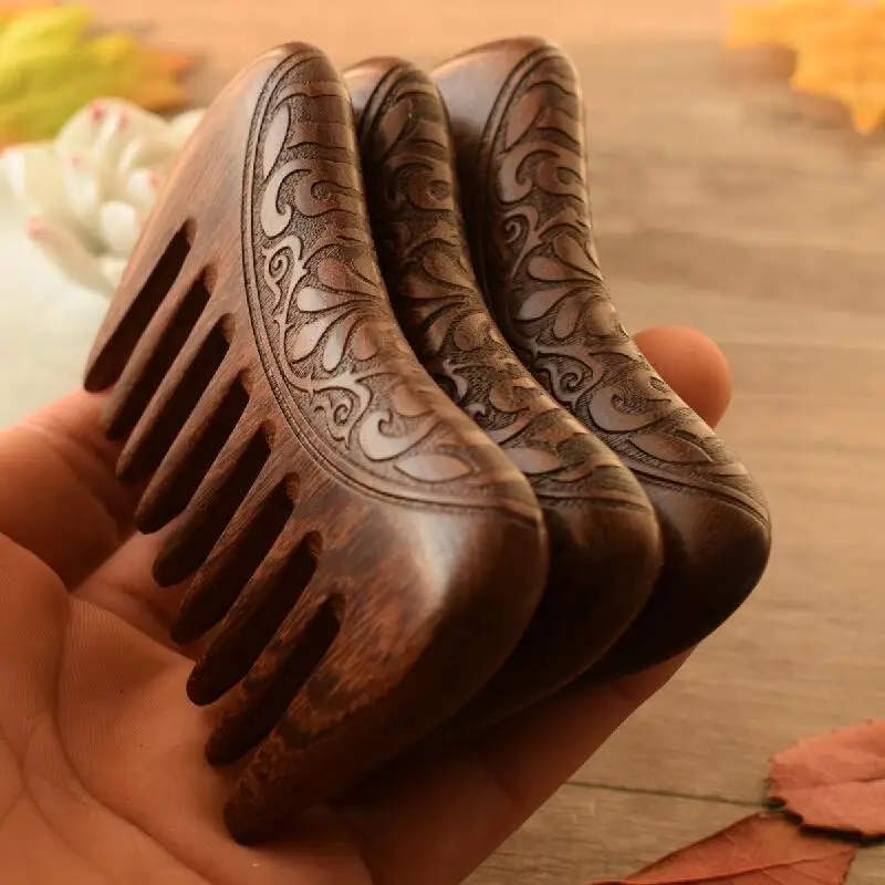 Расческа для волос и бороды (10x55x1,3 см) из сандалового дерева