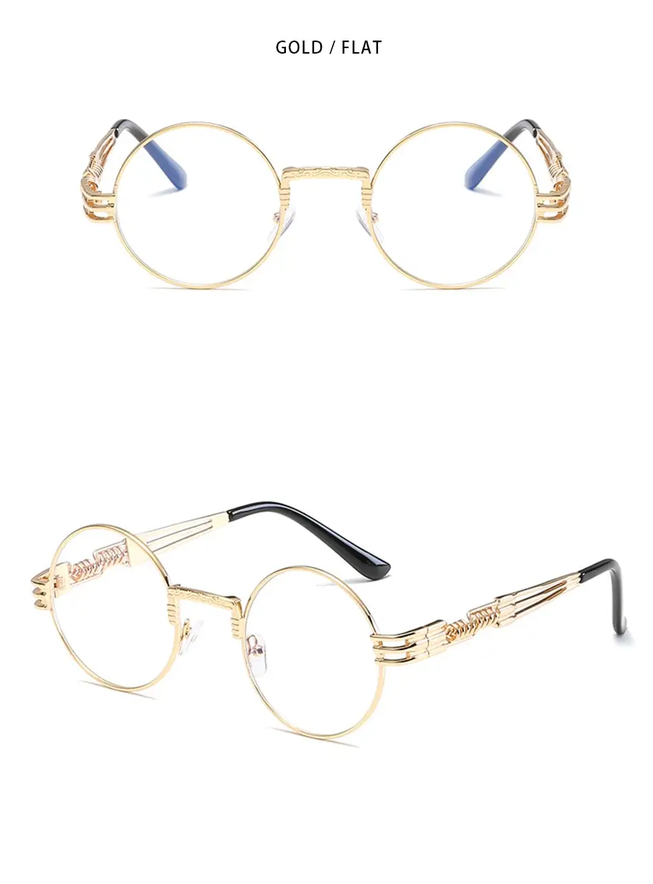 SPLOV Новая мода ретро стимпанк круглые металлические солнцезащитные очки для мужчин и женщин Двойные весенние ноги красочные очки UV400