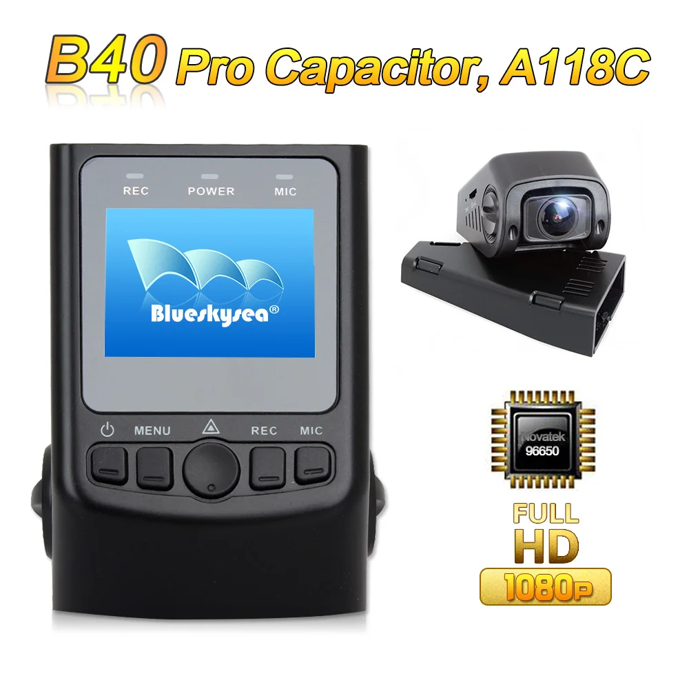 Upgraded B40 PRO Capacitor A118C Novatek 96650 H 264 HD 1080P Car Dash font b Camera