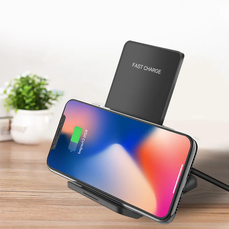 

Quick Charging Holder Stand For Samsung S9 S8 Plus S7 S6 edge Note 8 10W Qi Wireless Charger For iPhone X 8 Plus Fast Charger