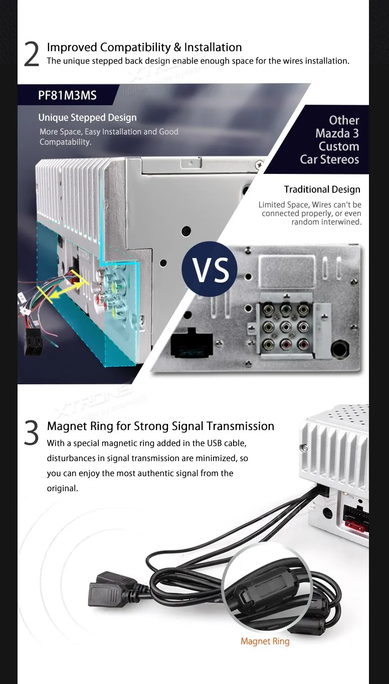 Best XTRONS 8 inch in dash Head Unit double din Car DVD Player GPS Navigation stereo Radio MP4 CANbus for Mazda 3 2010 2011 2012 2013 8