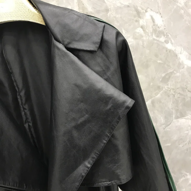 Leather Jacket Wind Breaker for Women Outwear Long Sleeve Sheepskin Genuine Leather Jacket Coats Women Spring Jacket Plus Size