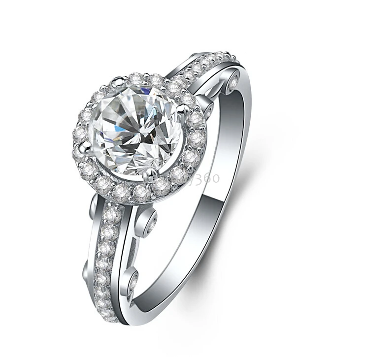 

1 carat vintage 925 sterling silver diamant ring SONA wedding anniversary finger ring band fashion jewelry