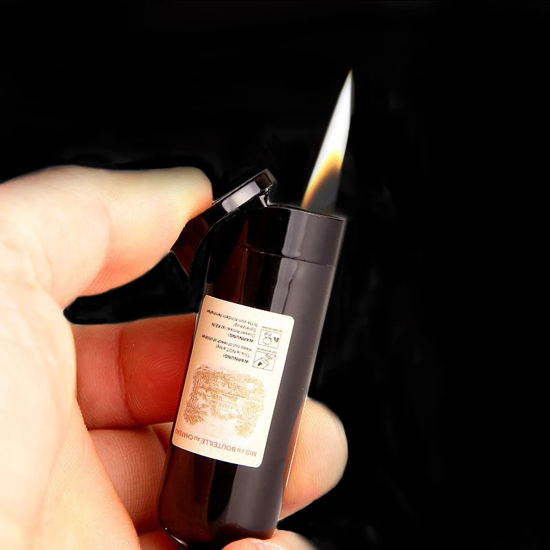 

Cigarette Accessories Butane gas lighters Red wine bottle shape novelty lighter Decoration Gift For Cigar Smokers Random Color