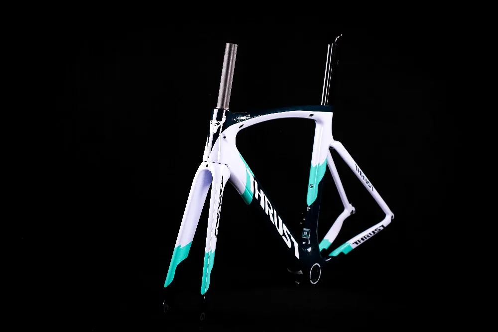 Best THRUST 2019 Road Bike Frame 700c Carbon Road Frame PF30 Bicycle Frameset with Fork Seatpost Clamp Headset 46 49 52 54 56 58cm 6