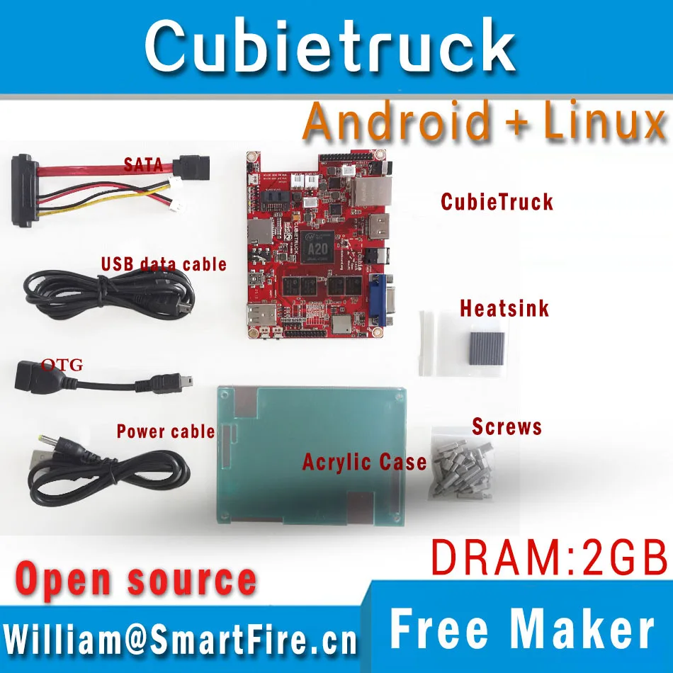 Cubietruck/Cubieboard3 allwinner A20 Двухъядерный ARM Cortex-A7 2G DDR 8GeMMC макетная плата/android/linux/с открытым исходным кодом